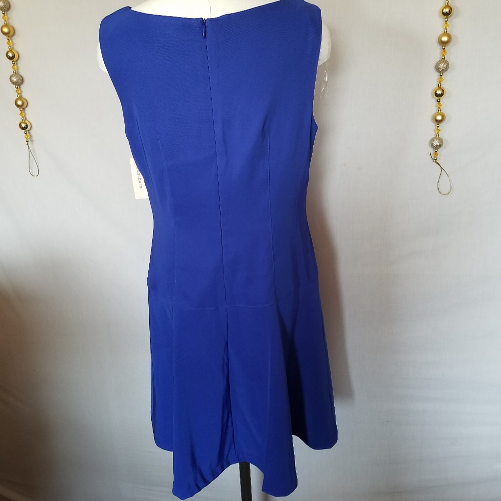 Dressbarn Blue Dress Size 10 - Picture 4 of 8